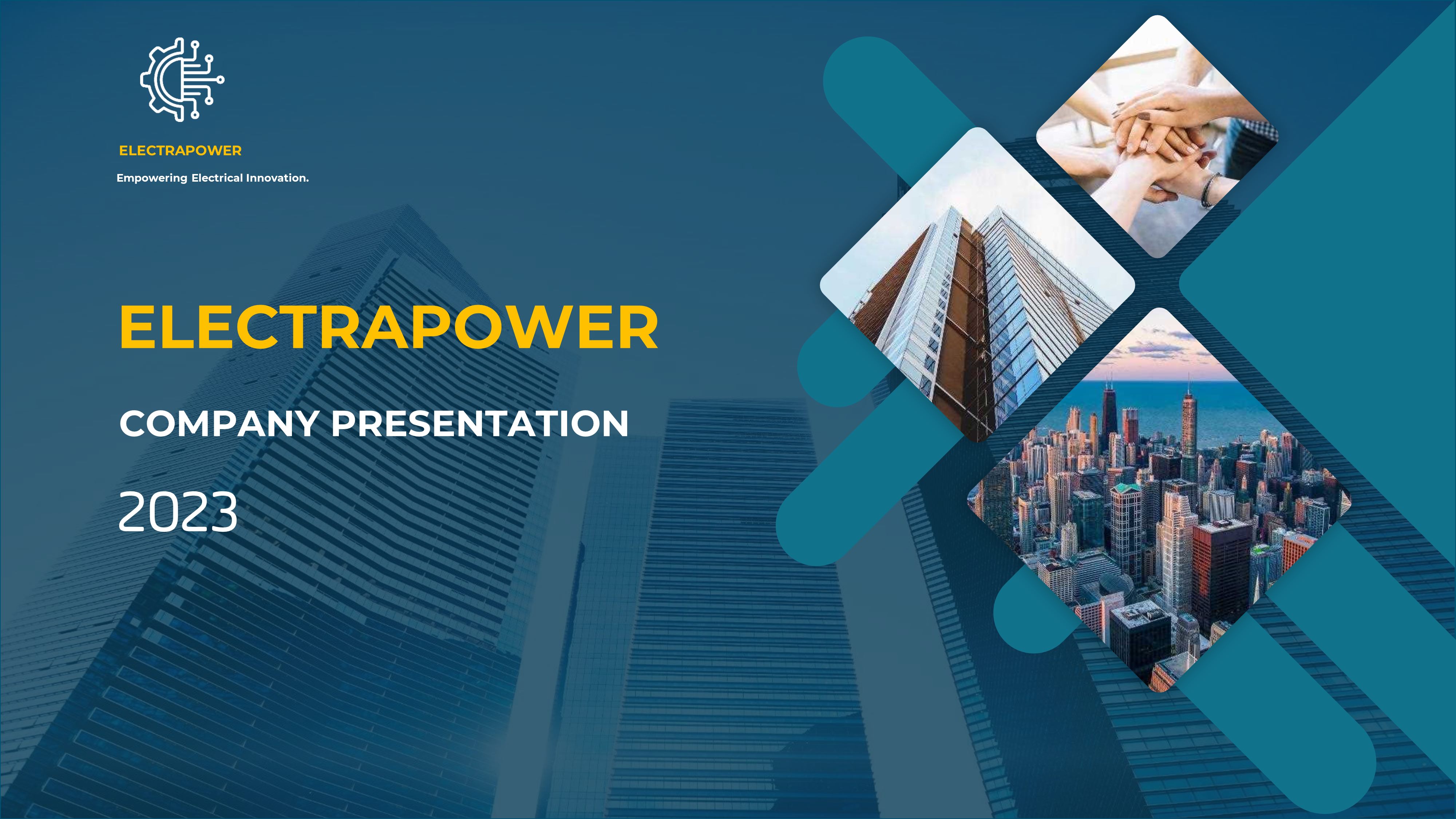 electricity business powerpoint template 754