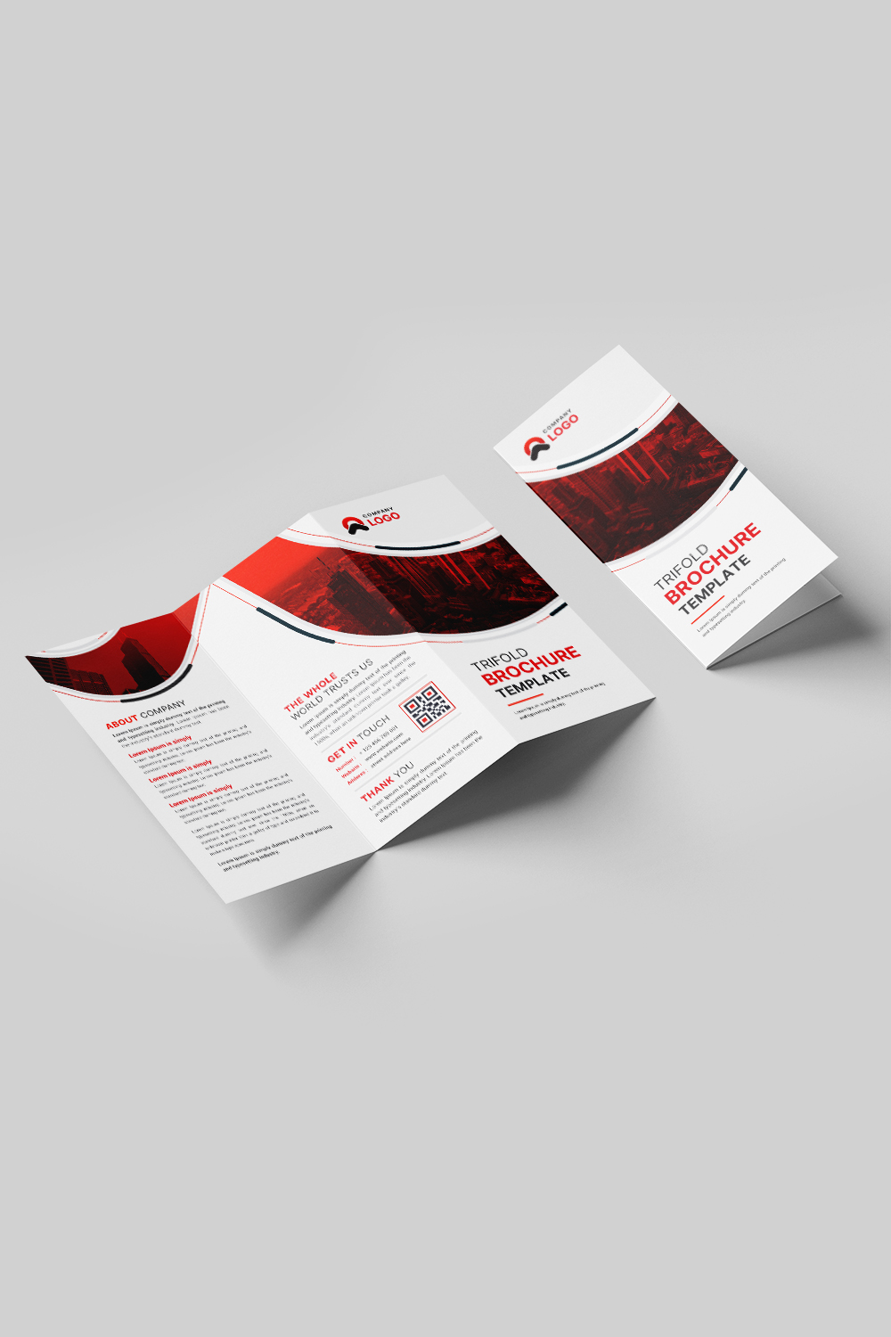 Trifold Brochure Template Cover Design pinterest preview image.