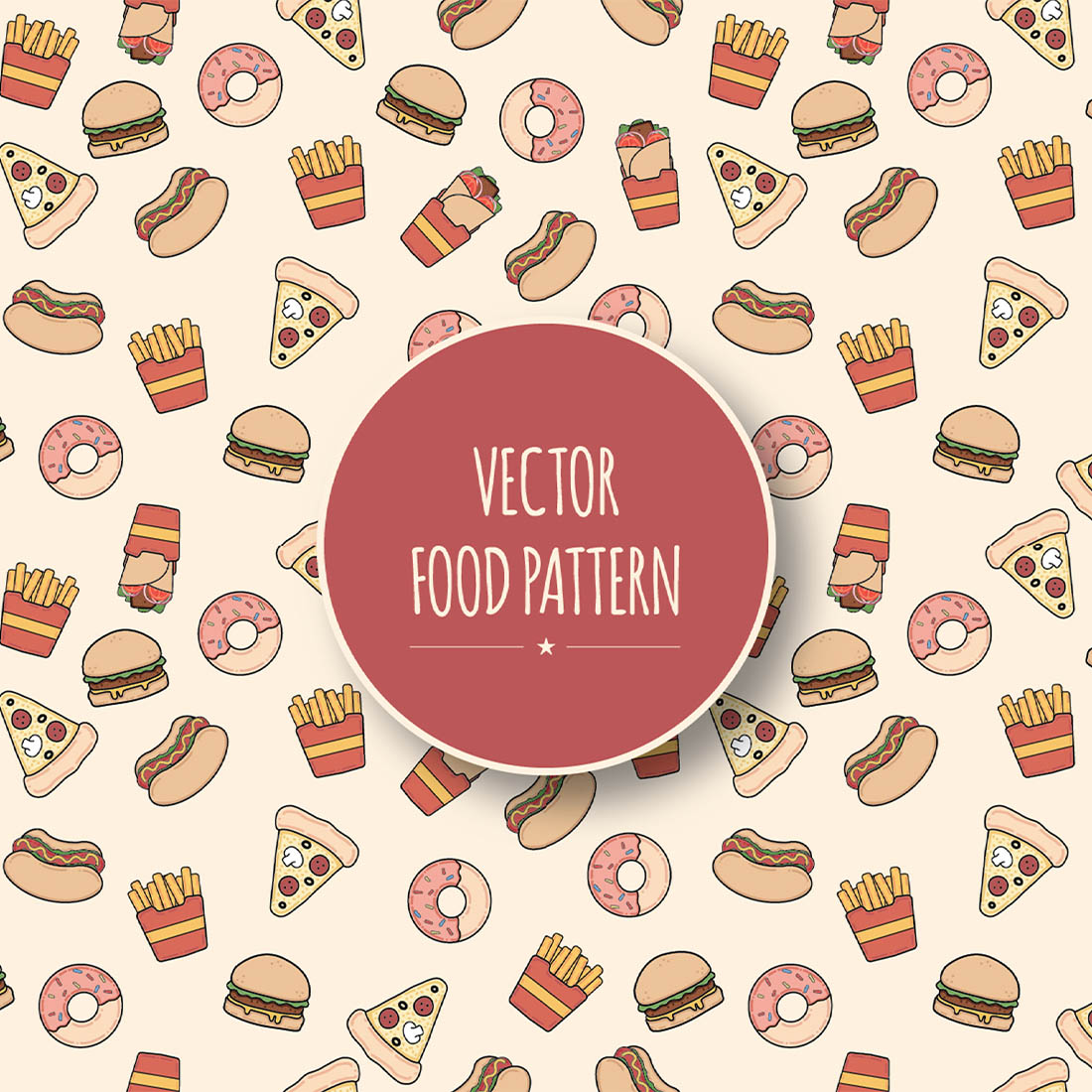 FAST FOOD SEAMLESS PATTERN preview image.