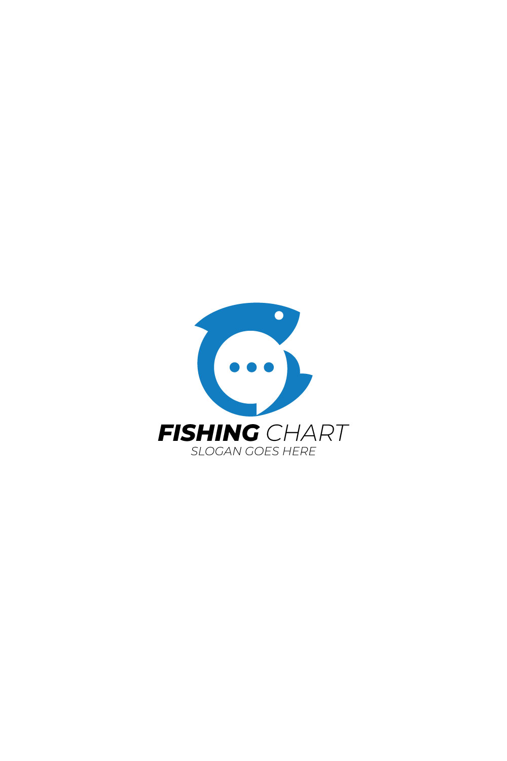 Fish chat logo icon design pinterest preview image.