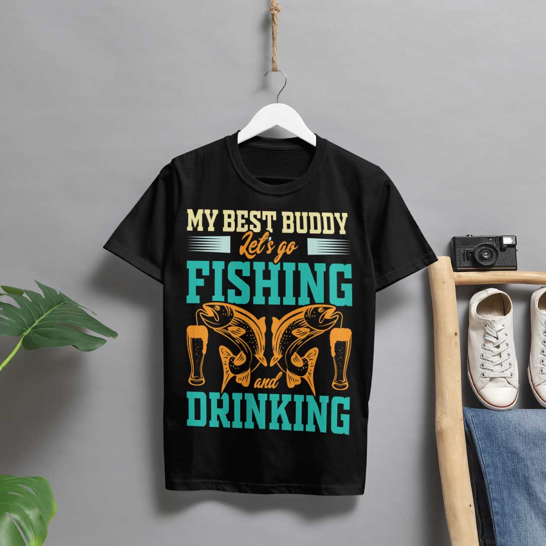 05 Print Ready Fishing Vintage & Vector T-Shirt Design Bundle preview image.