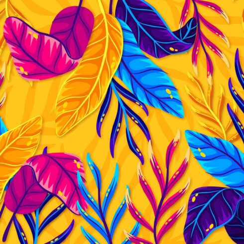 vibrant leaves pattern cover image.