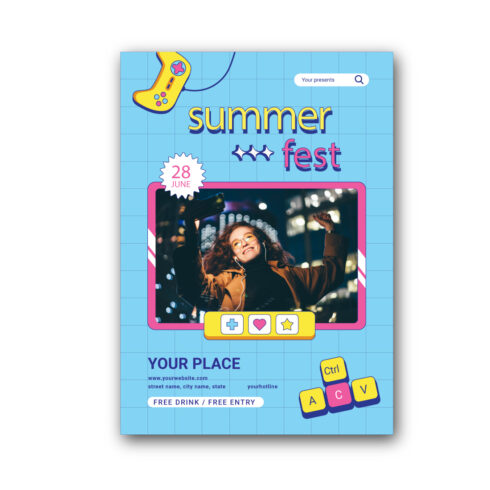 Summer Festival Flyer cover image.