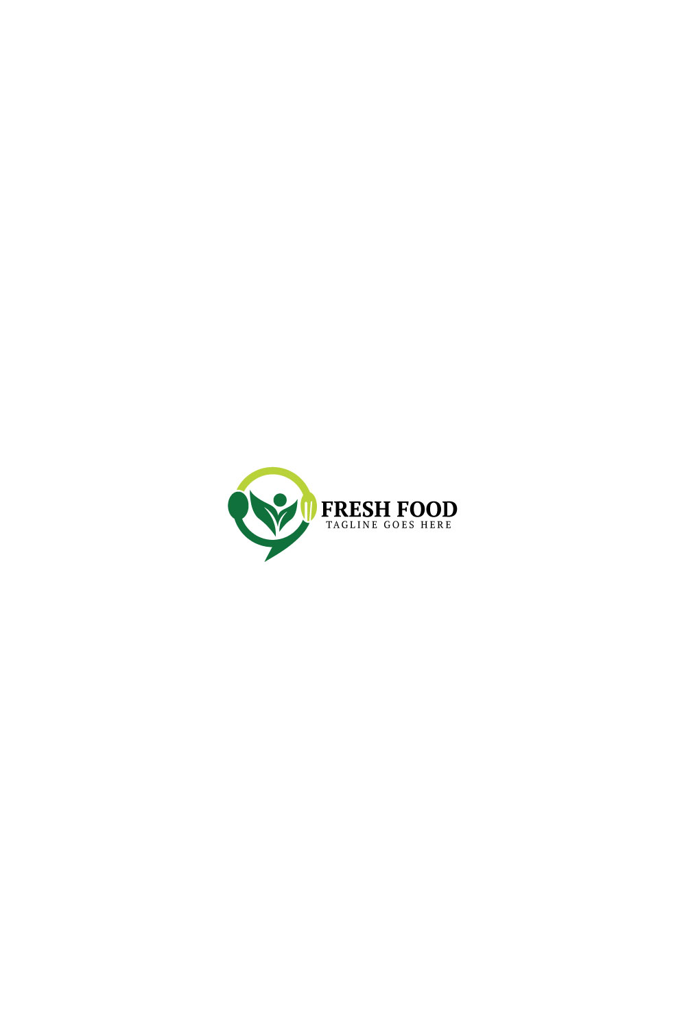 Fresh food logo design pinterest preview image.