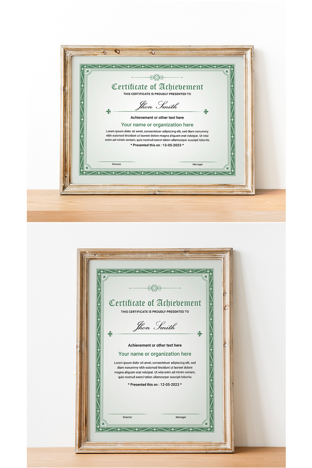 Modern Certificate Template Only $9 pinterest preview image.