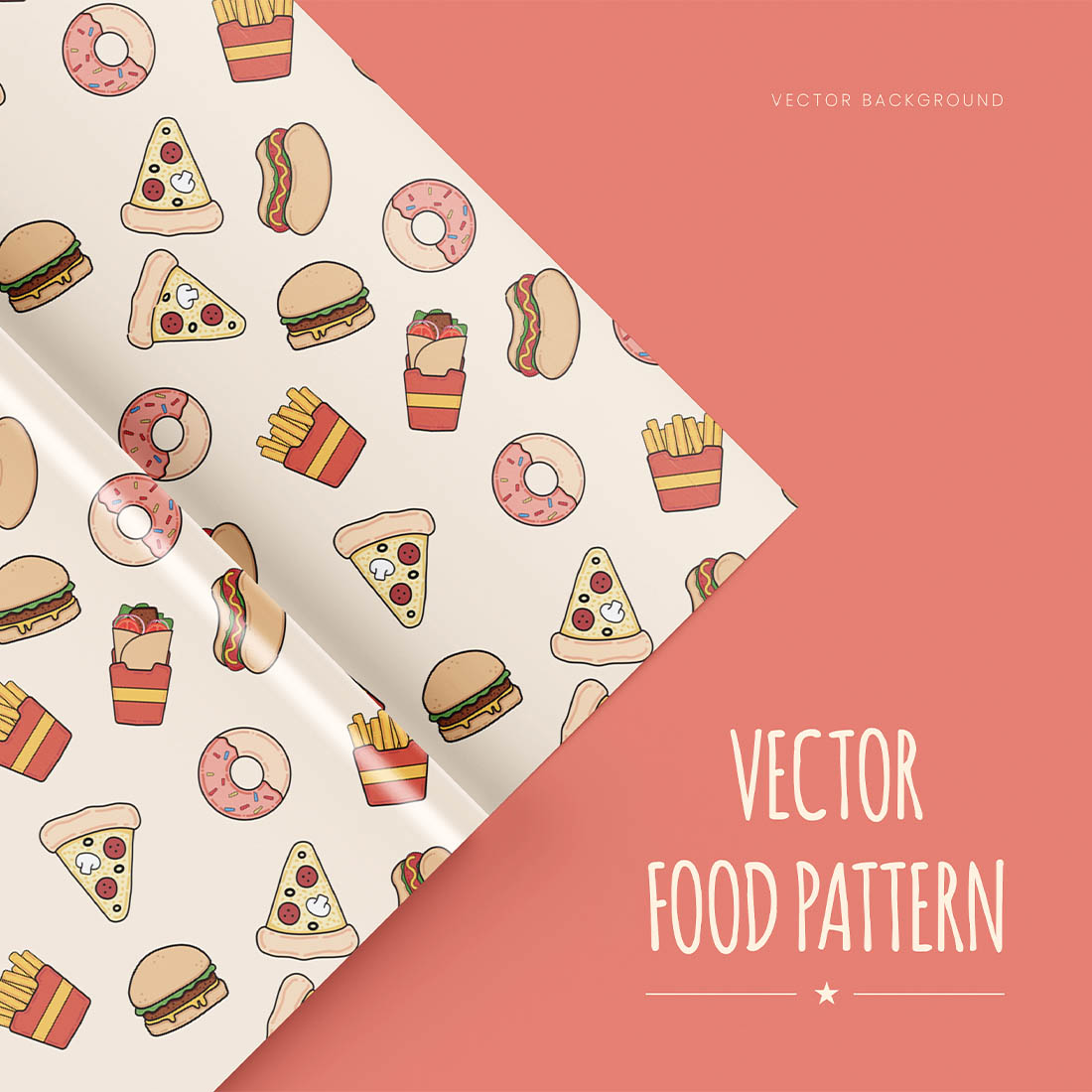 FAST FOOD PATTERN BACKGROUND cover image.