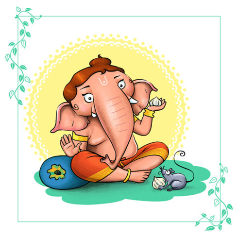 Ganesh Character JPEG PNG PSD cover image.