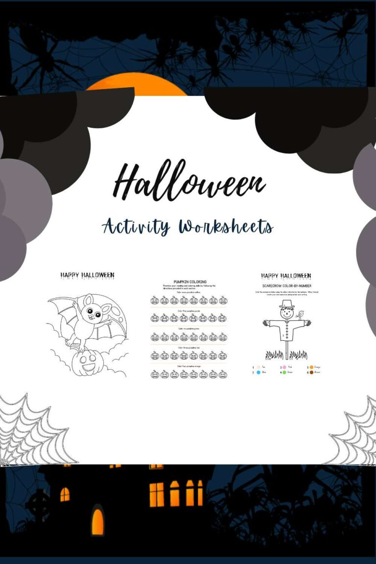 Halloween Fun Activity Worksheets, Games, Coloring Pages - MasterBundles