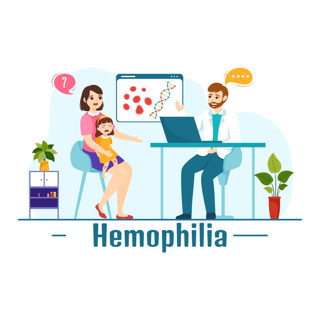 13 Hemophilia Disease Illustration preview image.