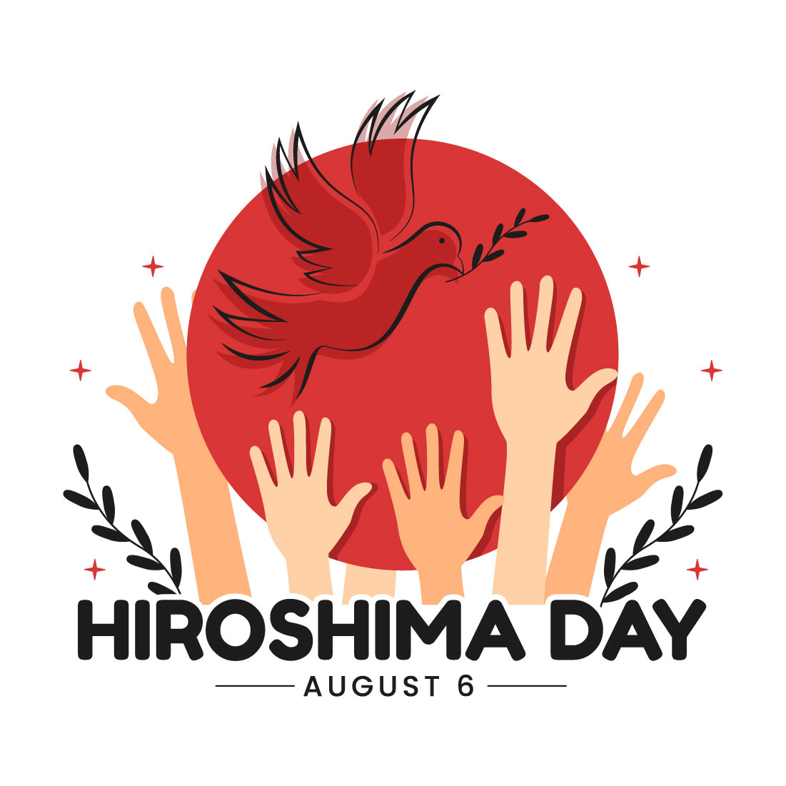 12 Hiroshima Day Vector Illustration preview image.