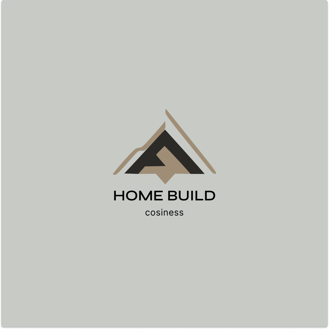 Logo for a construction company Home Build cover image.