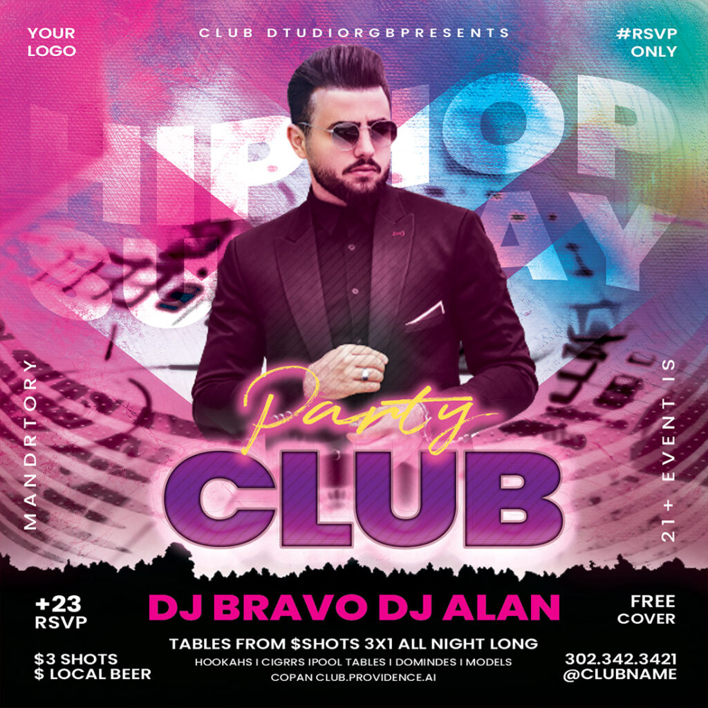 Club Dj Night Party Flyer Template - MasterBundles