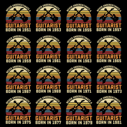 49 Guitar Vintage T Shirt Design Bundle Vol-2 cover image.
