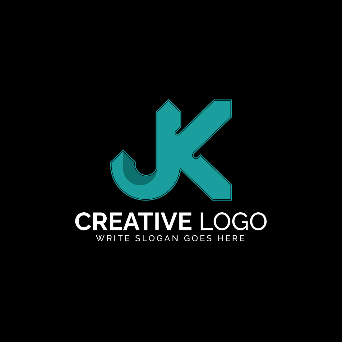 Elegant letter J K logo vector design preview image.