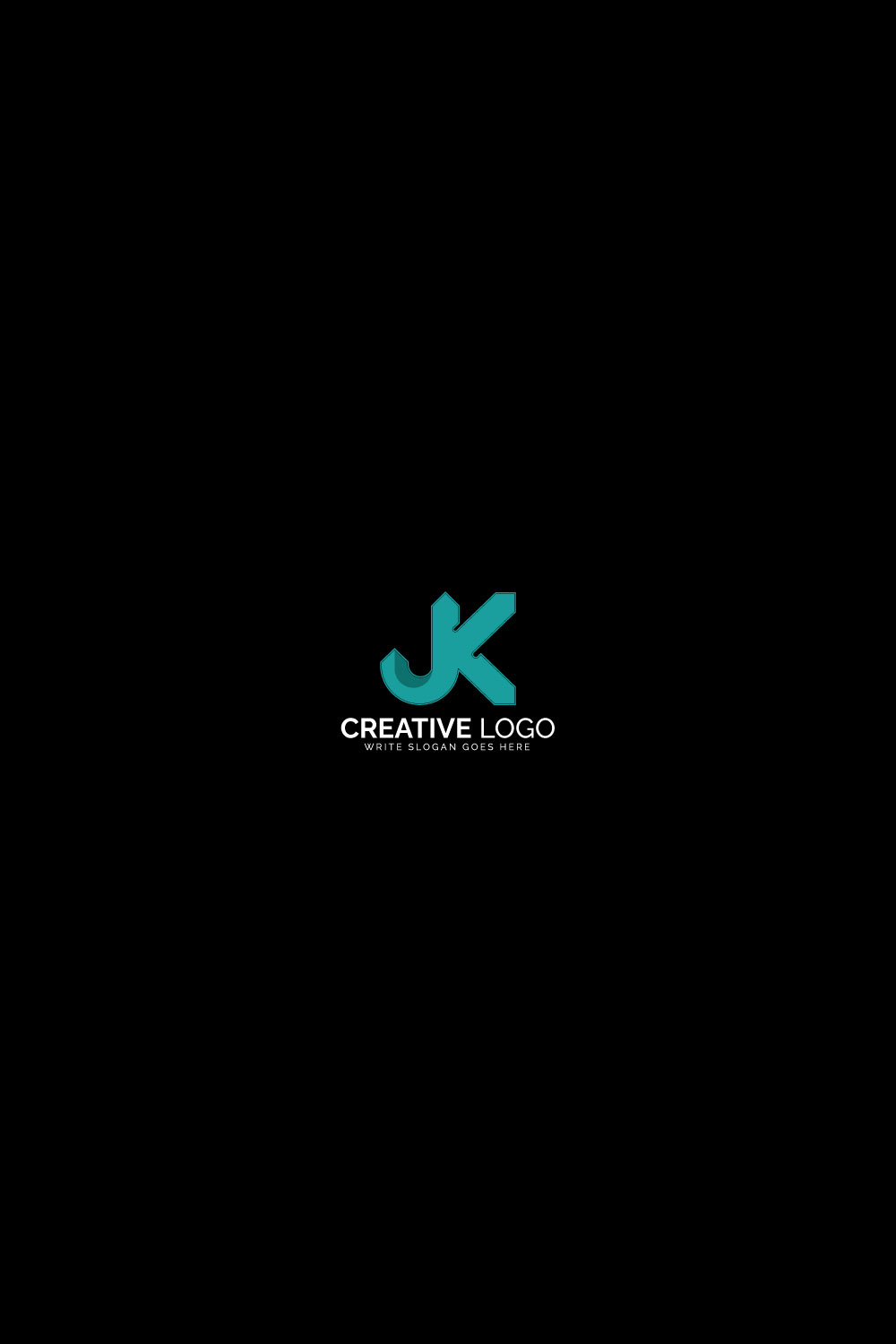 Elegant letter J K logo vector design pinterest preview image.