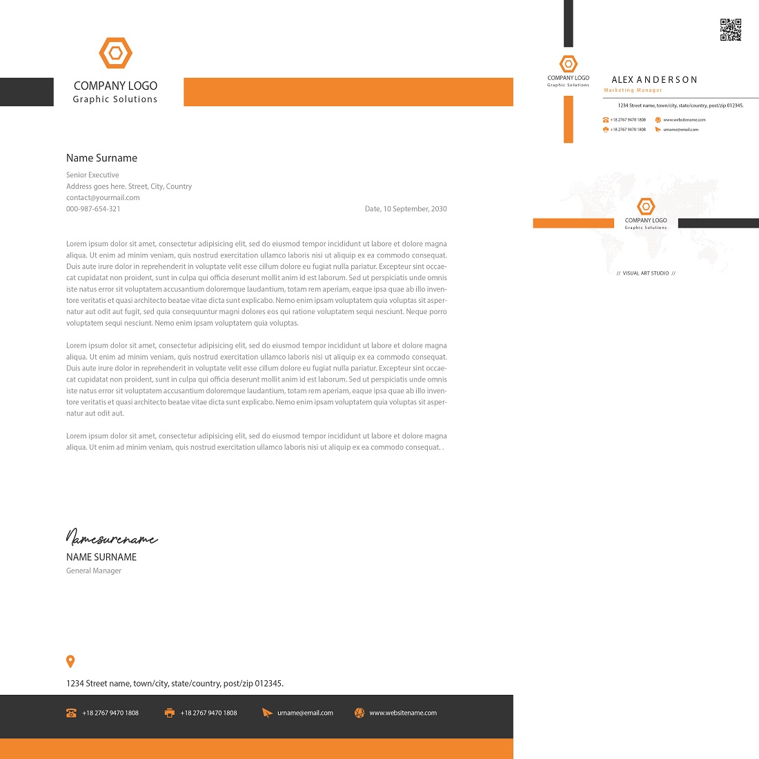Corporate identity template preview image.