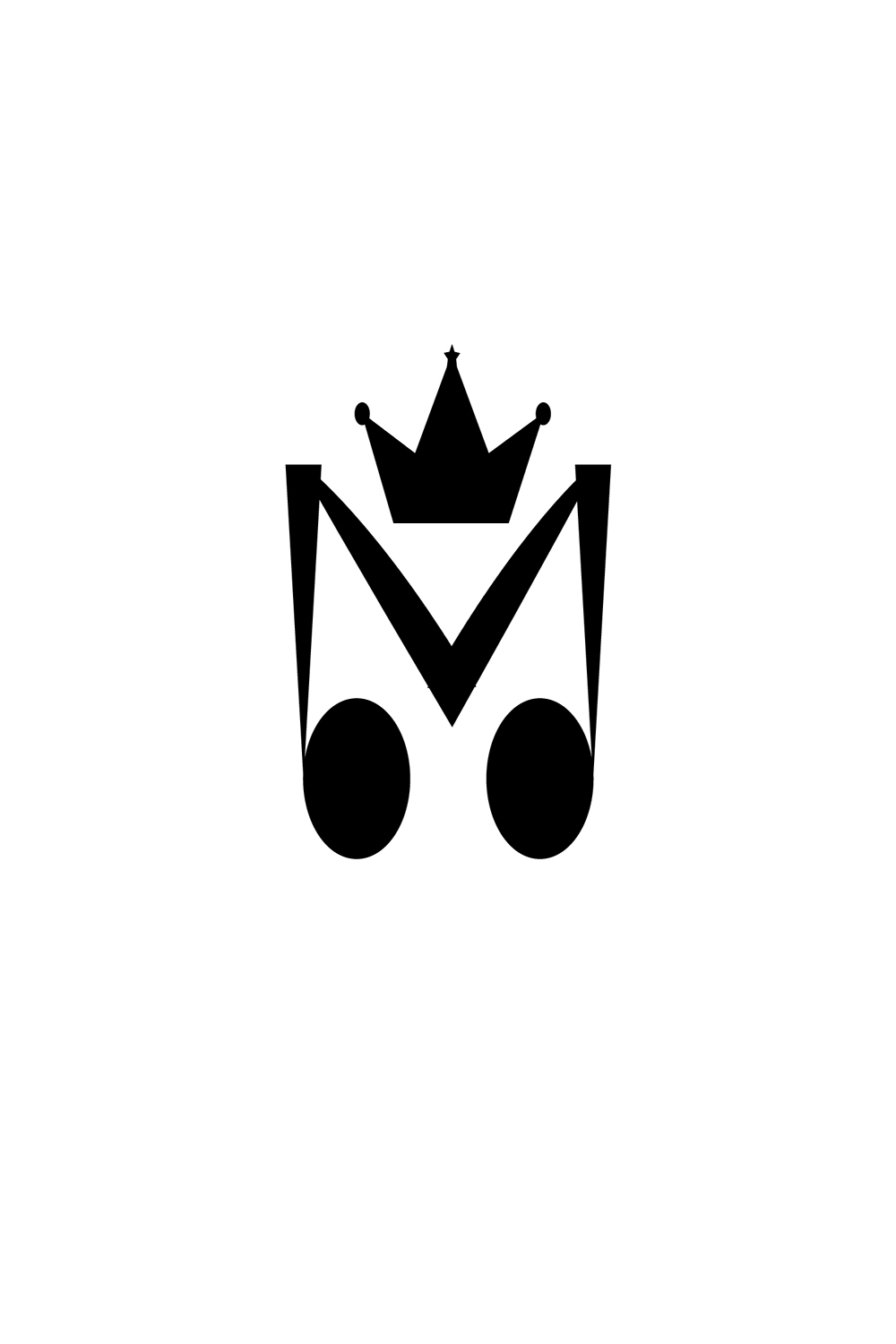Majesty with Crown - TShirt Print Design pinterest preview image.