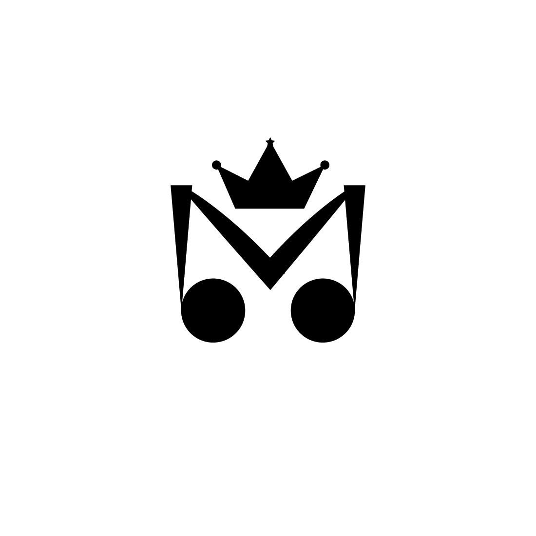 Majesty with Crown - TShirt Print Design preview image.