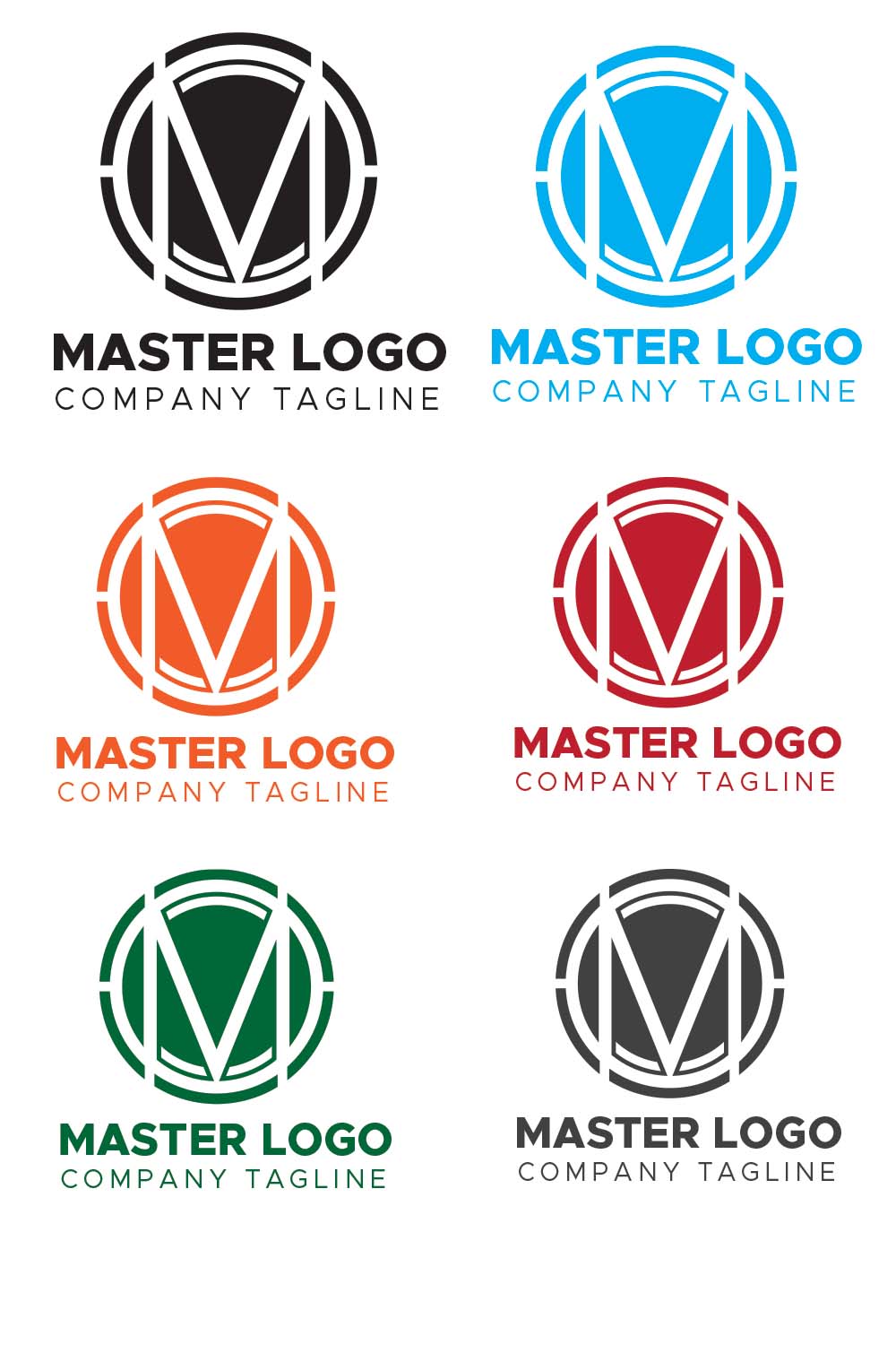 Master logo Template- M Letter Logo pinterest preview image.