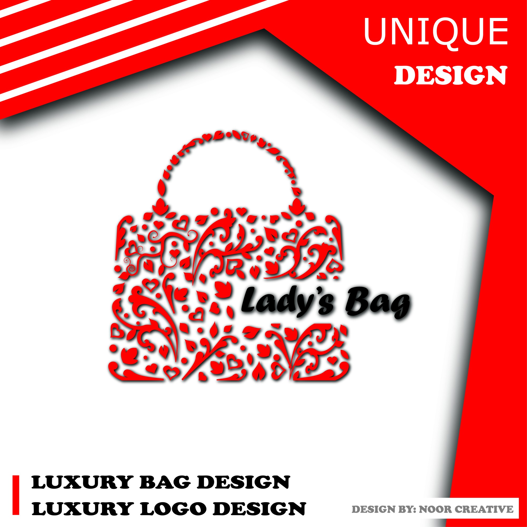 Business man with bag logo design concept template