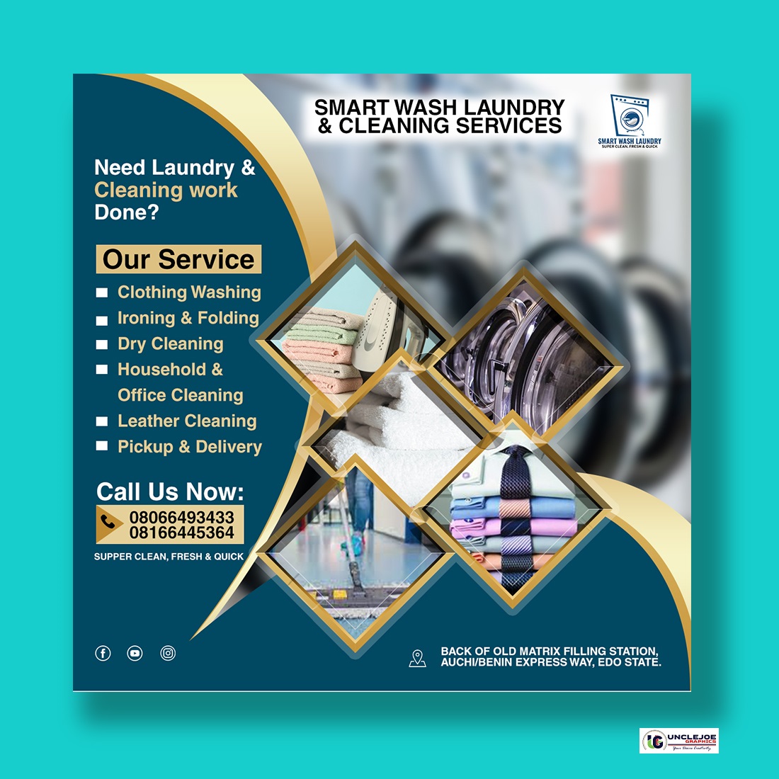 Laundry and Cleaning Service Banner Post preview image.