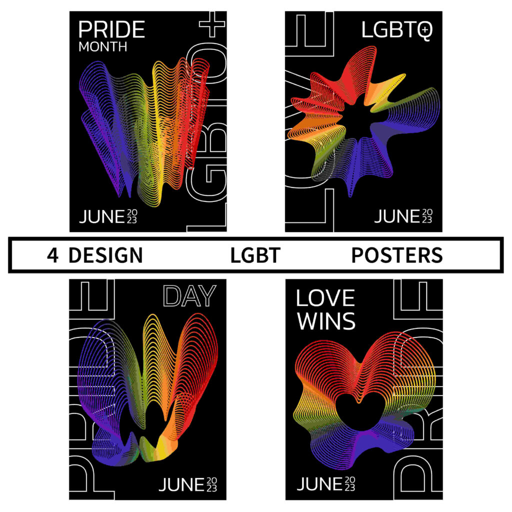 Сolorful Abstract LGBT Posters - MasterBundles
