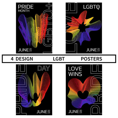Сolorful Abstract LGBT Posters cover image.