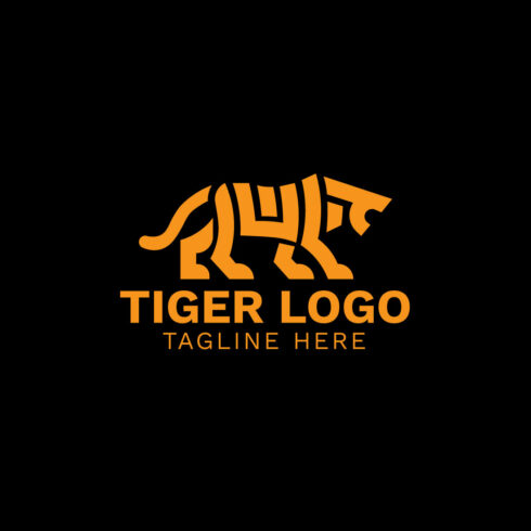 Tiger silhouette logo vector design cover image.