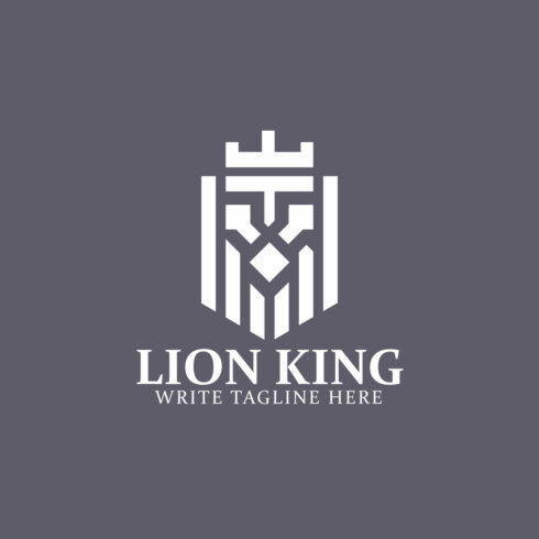 Head lion king logo design cover image.