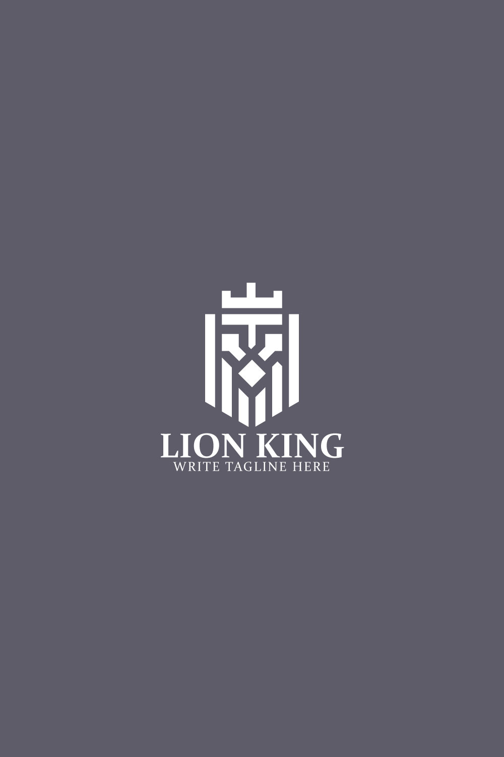 Head lion king logo design pinterest preview image.