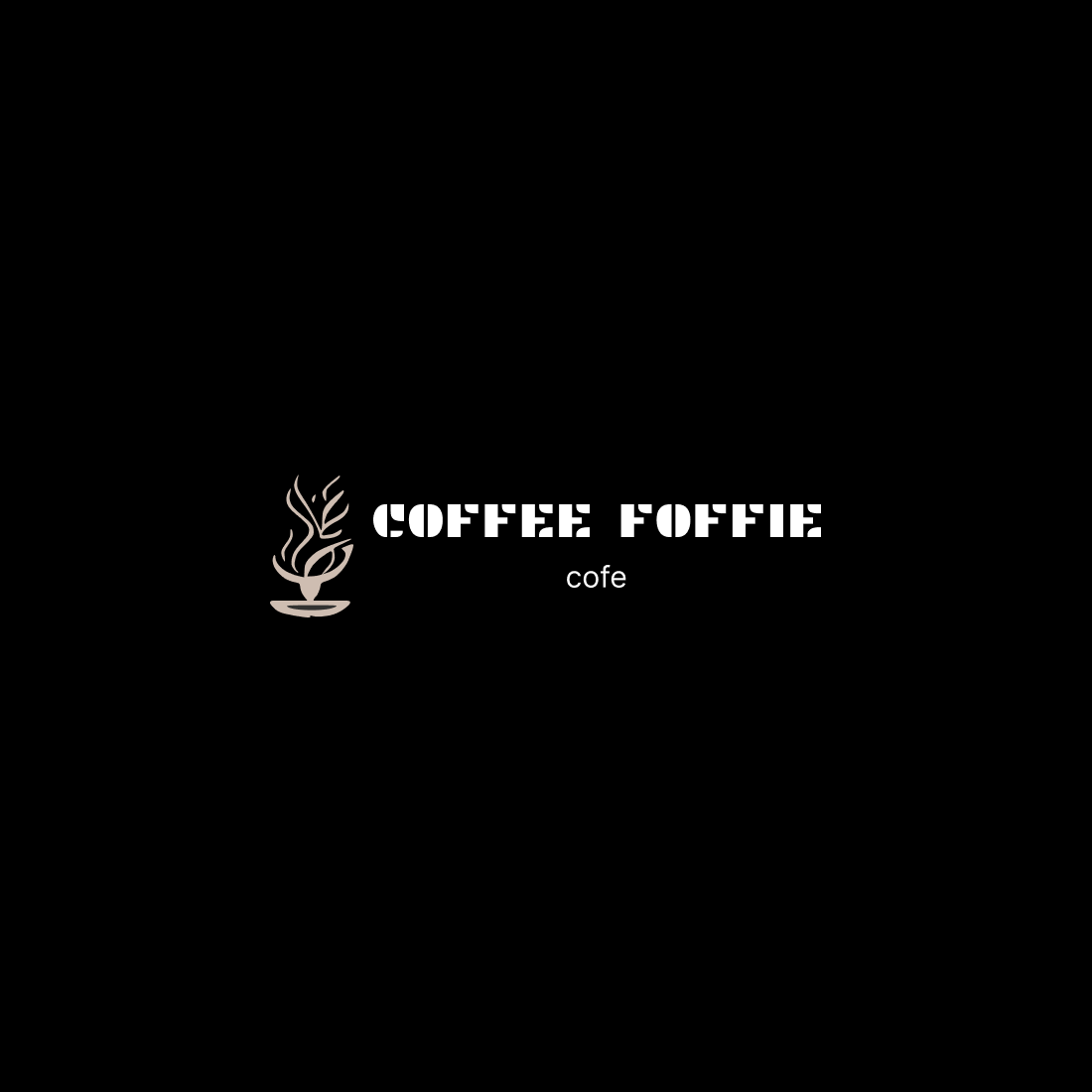 Coffee shop logo design preview image.