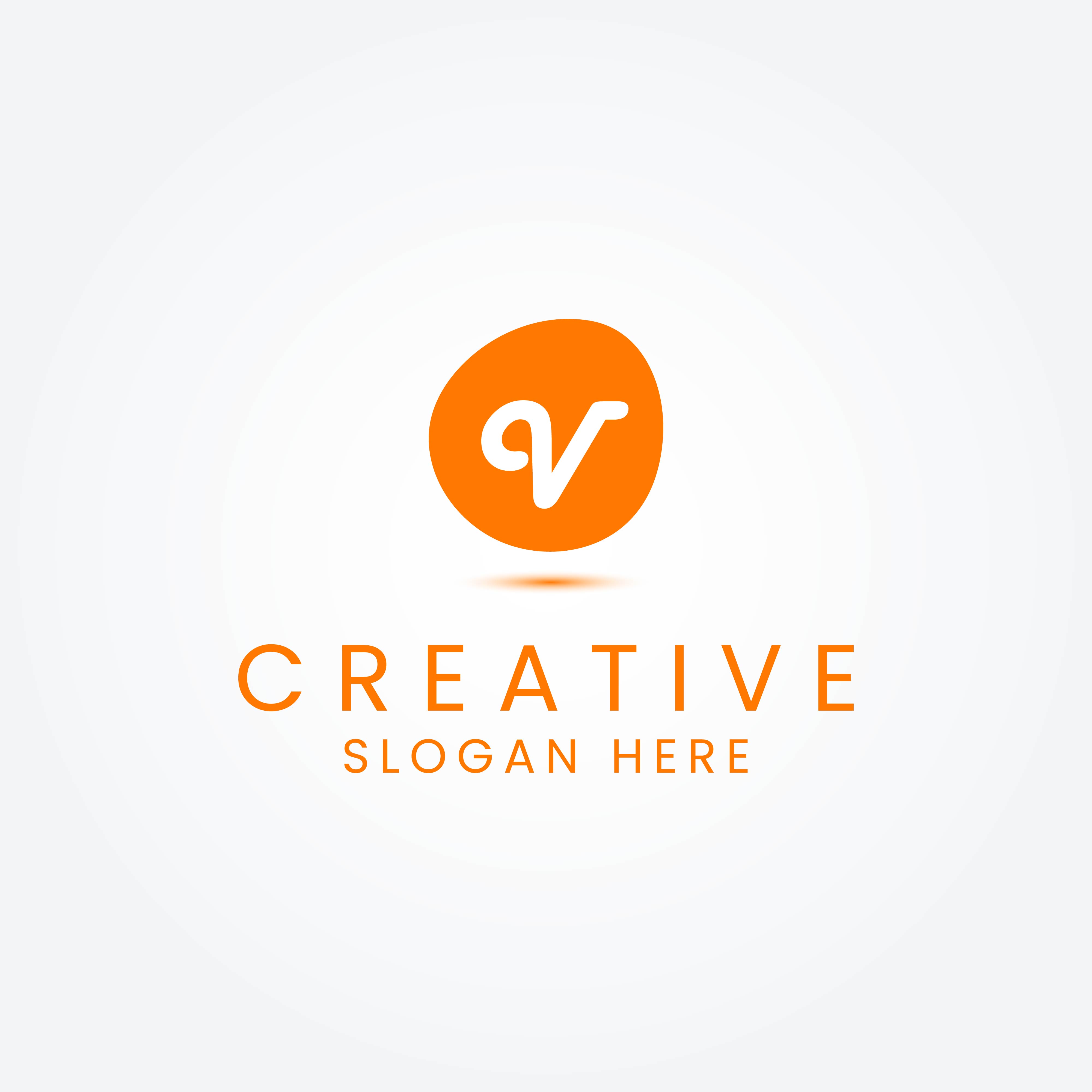 Abstract Letter V Logo Design Vector Template preview image.