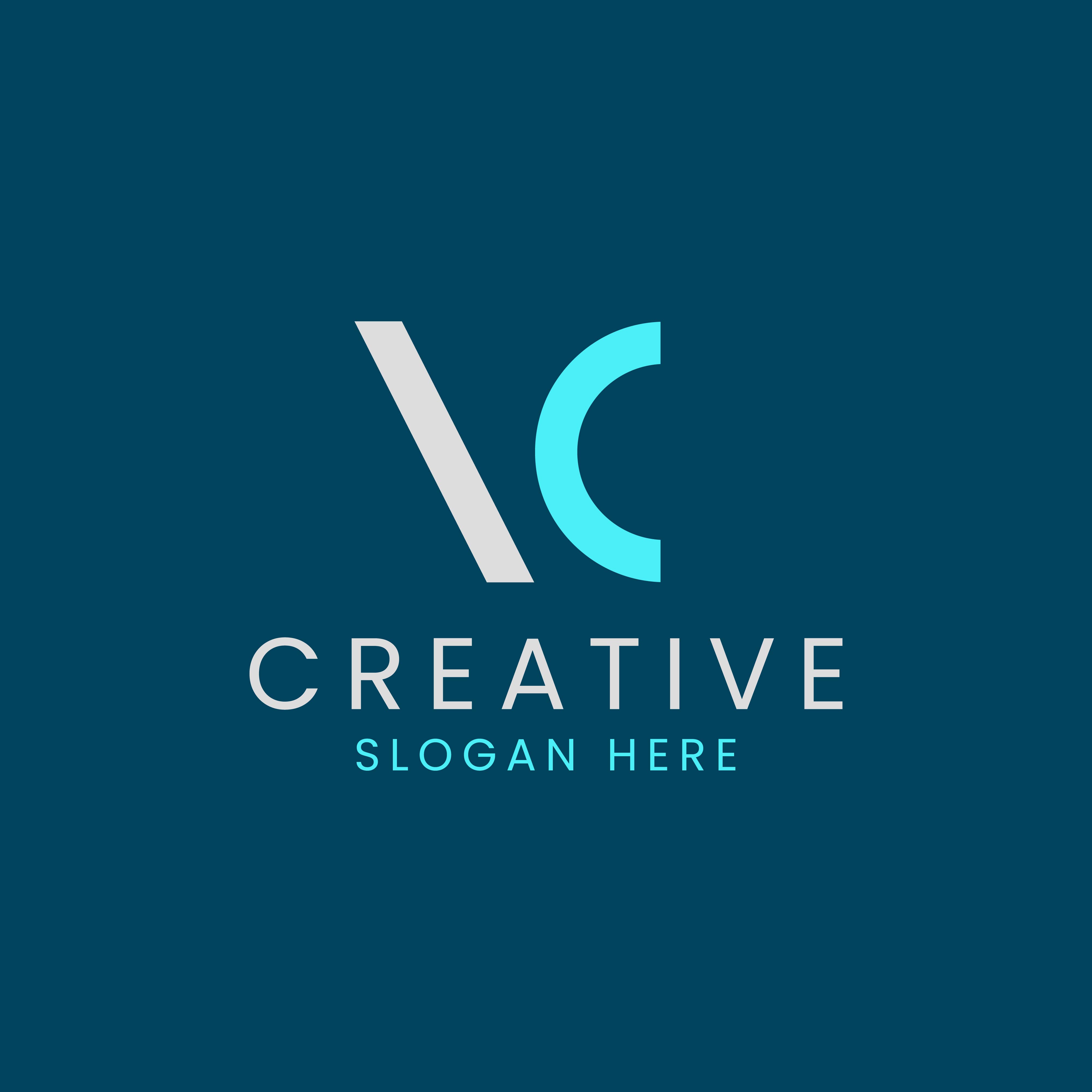 Creative Letter VC Logo Design Vector Image preview image.
