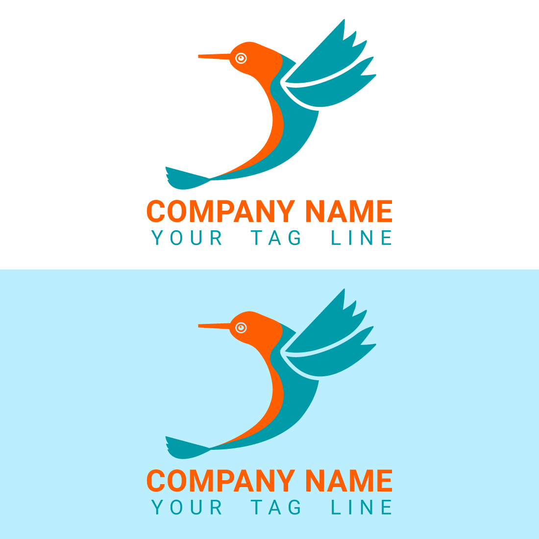 Bird colorful logo gradient vector cover image.