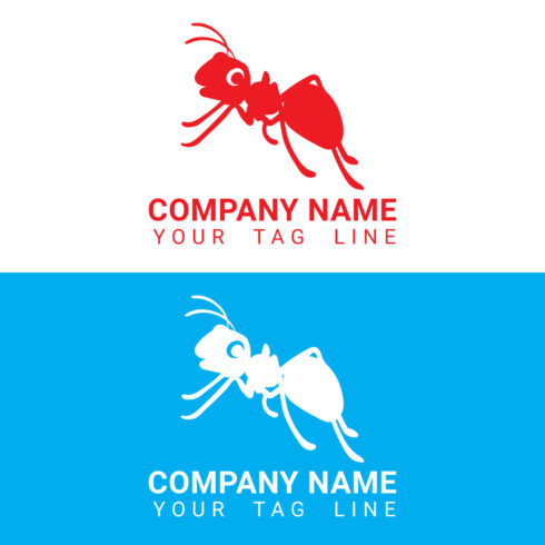 Colorful vector ant logo design cover image.