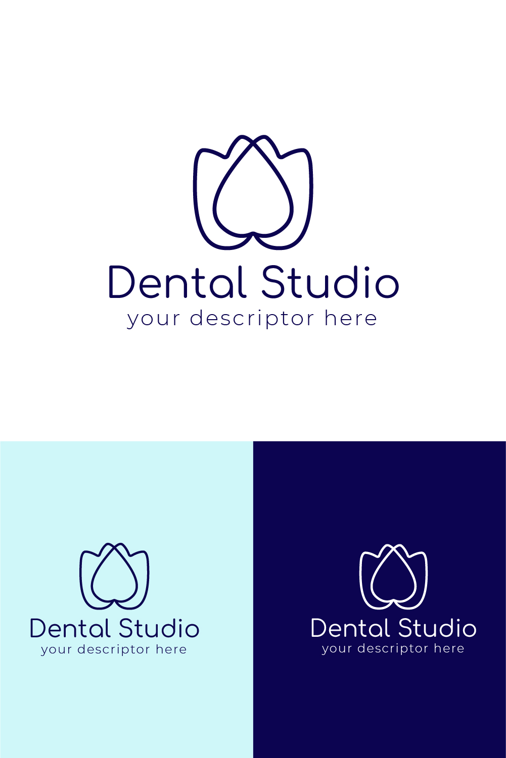 lotus dental logo pinterest preview image.