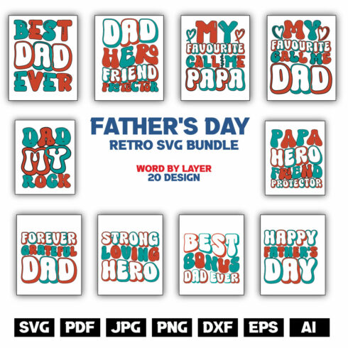 FATHER'S DAY RETRO SVG cover image.