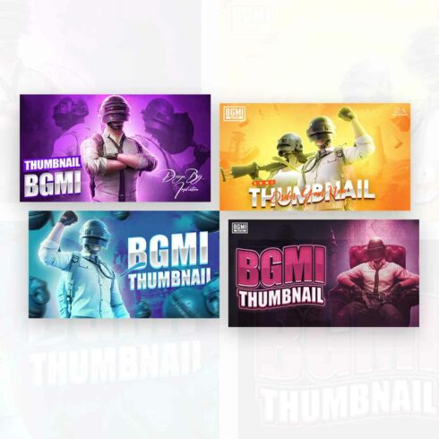 BGMI Thumbnails PUBG thumbnails just starting at Rs100/thumbnail cover image.