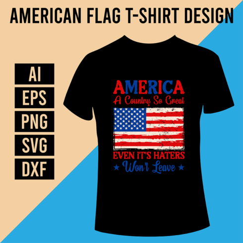 American Flag T-Shirt Design cover image.
