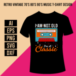 Retro Sunset 70's 80's 90'T-Shirt Design