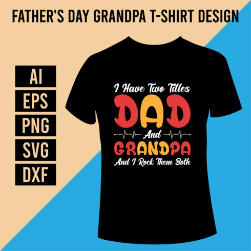 Father's Day Grandpa T-Shirt Design cover image.