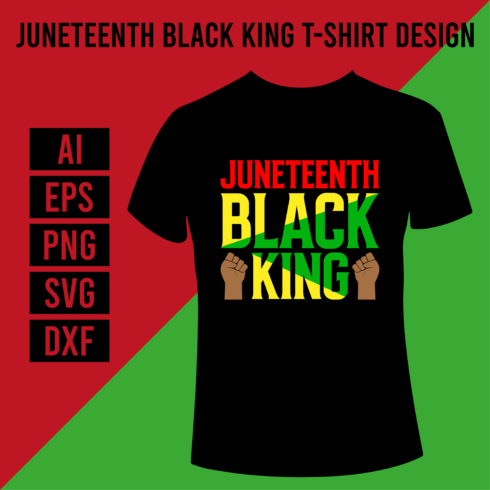 Juneteenth Black King T-Shirt Design cover image.