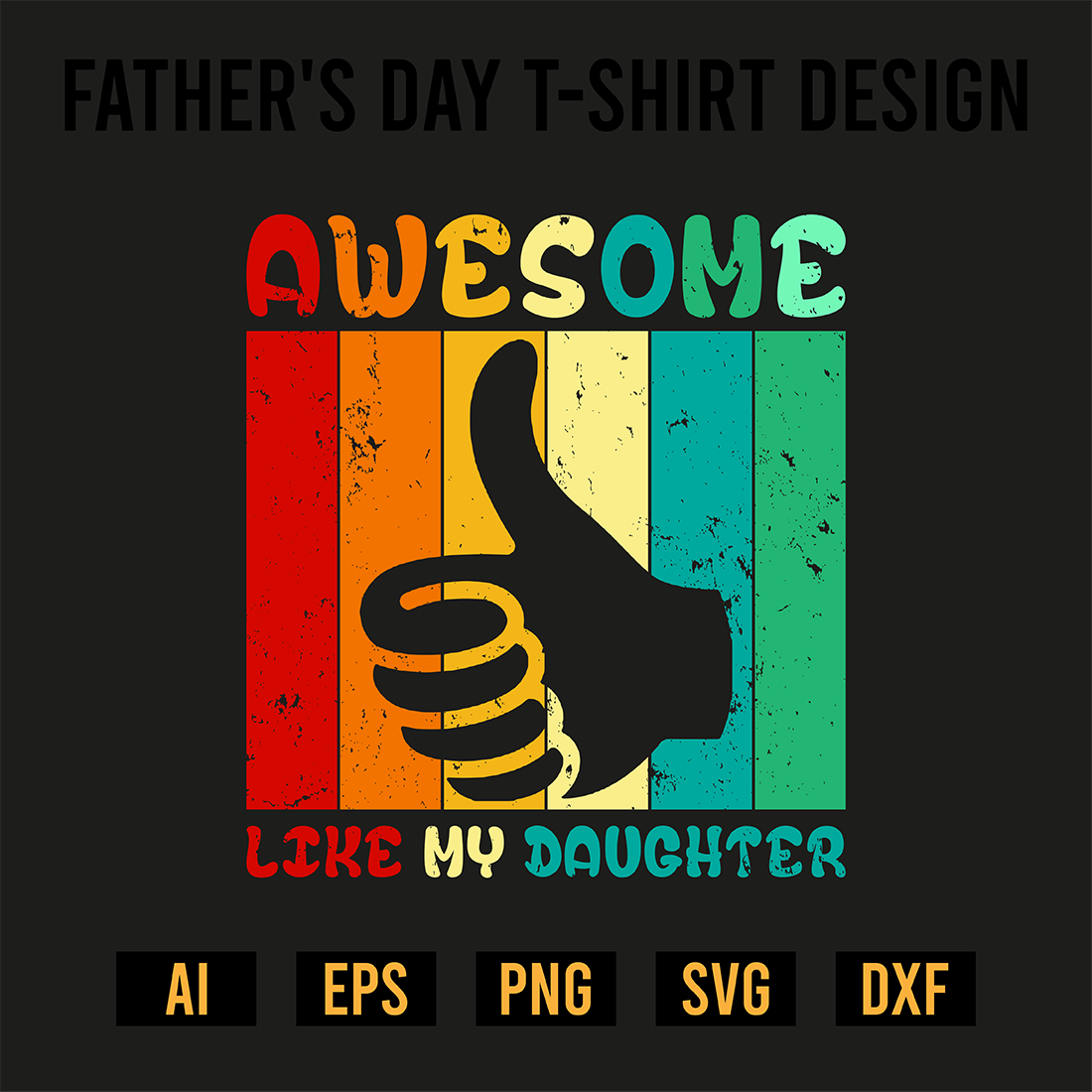 Father's Day T-Shirt Design preview image.