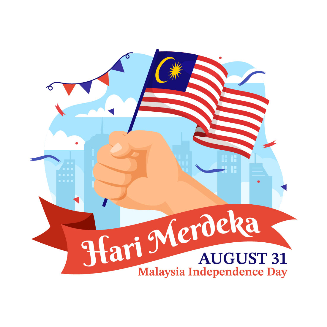 20 Malaysia Independence Day Vector Illustration preview image.