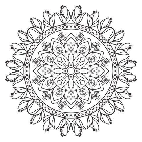 Mandala Vector Design Template SVG, Ai, EPS, PDF, JPG, PNG File cover image.