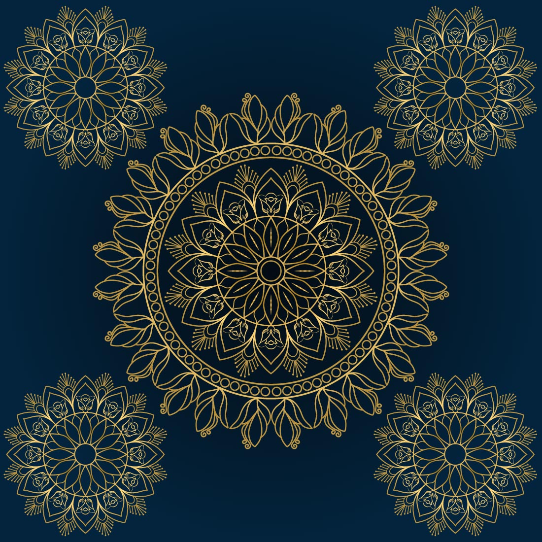 Mandala Vector Design Template SVG, Ai, EPS, PDF, JPG, PNG File preview image.