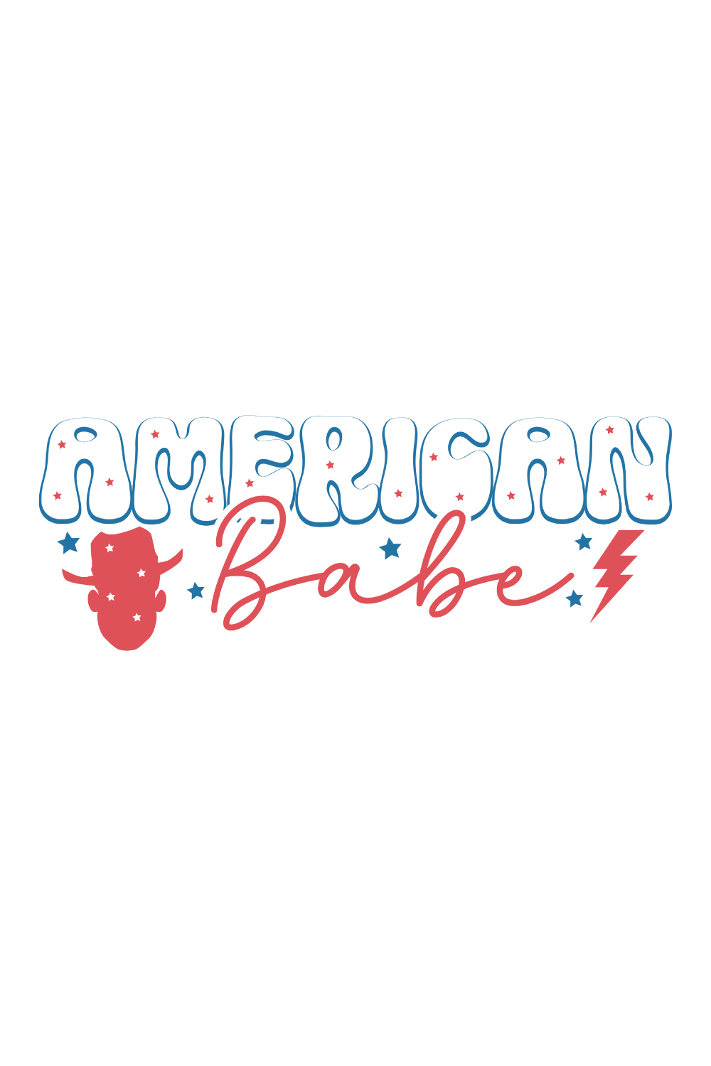 American Babe T-Shirt Design pinterest preview image.