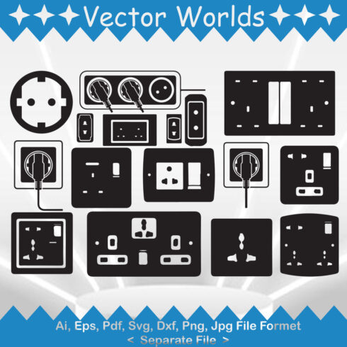 Electrical Socket SVG Vector Design cover image.