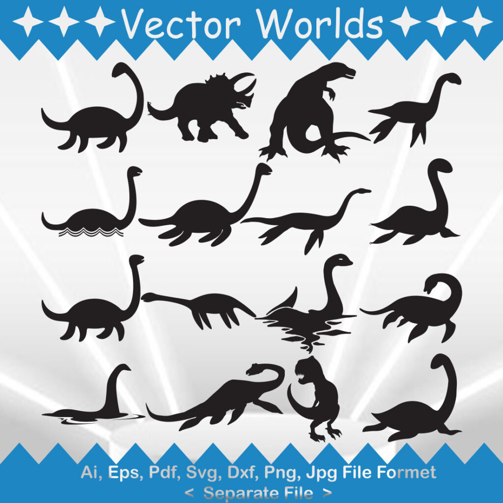 Loch Ness Monster SVG Vector Design. - MasterBundles