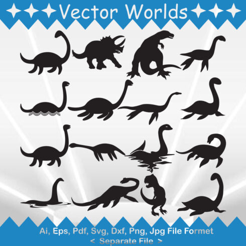 Loch Ness Monster SVG Vector Design cover image.
